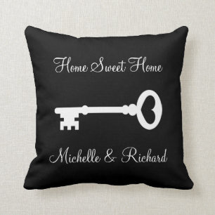  sleutel zwarte en witte douane werpen kussen