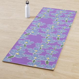 Sleutelbloemen in Amethist Kleurenpatroon Yoga Mat