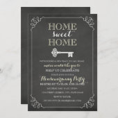 sleutelbord Housewarming Invite Kaart (Voorkant / Achterkant)