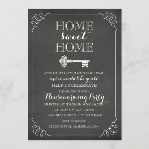 sleutelbord Housewarming Invite Kaart