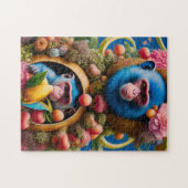 Sleutelgroep in blauw legpuzzel (Horizontaal)