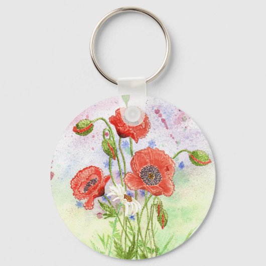 sleutelhanger "3 papavers" (Voorkant)