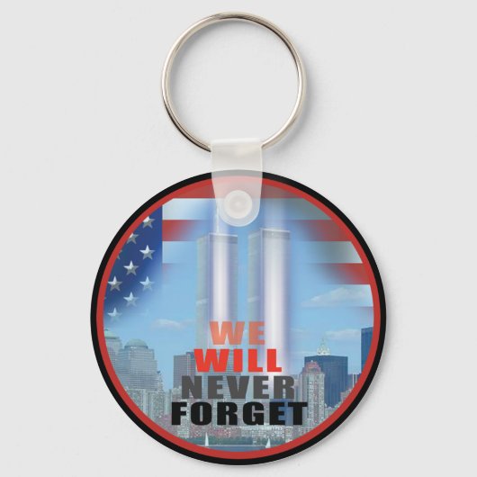 sleutelhanger 9/11 - We zullen het nooit vergeten (Voorkant)