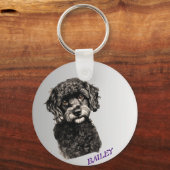 Sleutelhanger Aangepaste foto Hondenliefhebber toe (Voorkant)