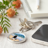 Sleutelhanger Aangepaste fototekst Geef je foto's  (Zijkant)