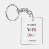 Sleutelhanger Aangepaste Logo tekst voor zakelijke (Voorkant Links)