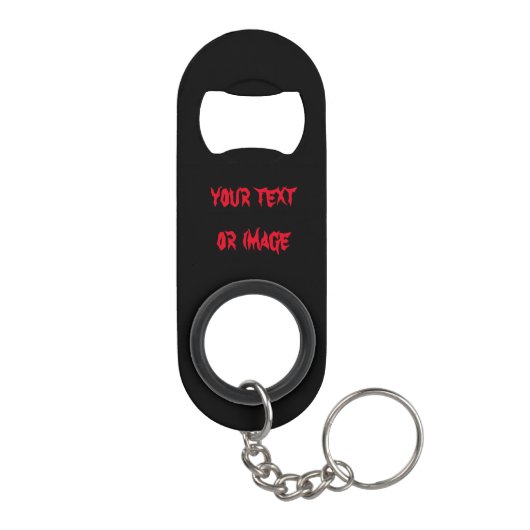 Sleutelhanger Aangepaste mini-flesopening met Sleu Sleutelhanger Flessenopener (Achterkant)