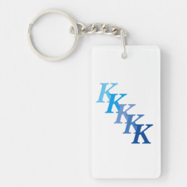 Sleutelhanger (acryl) - Blauwe naam en letters