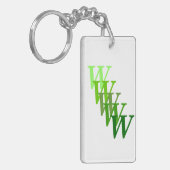 Sleutelhanger (acryl) - Gestapte letters en naam (Voorkant Links)