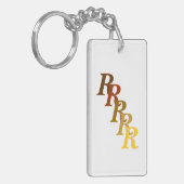 Sleutelhanger (acryl) - Monogram met achternaam (Voorkant Links)