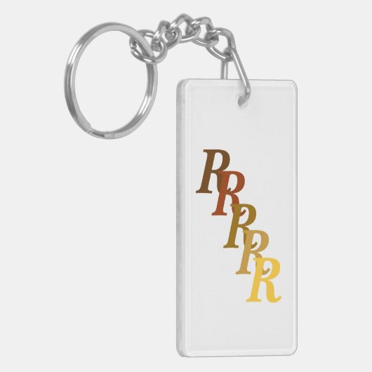 Sleutelhanger (acryl) - Monogram met achternaam (Voorkant Links)