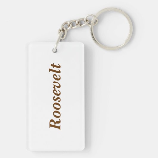 Sleutelhanger (acryl) - Monogram met achternaam (achterkant)