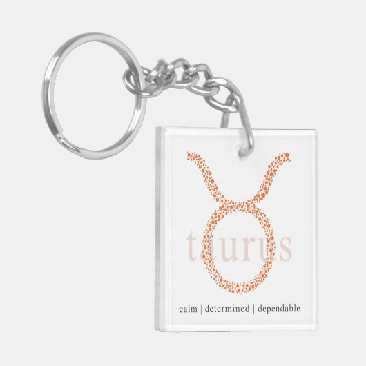 Sleutelhanger: Astrology Taurus Sign Sleutelhanger (Voorkant Links)
