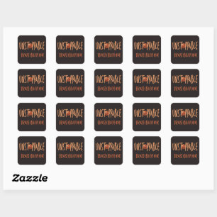 Sleutelhanger Basketbal "Unstoppable" Keycahin Vierkante Sticker