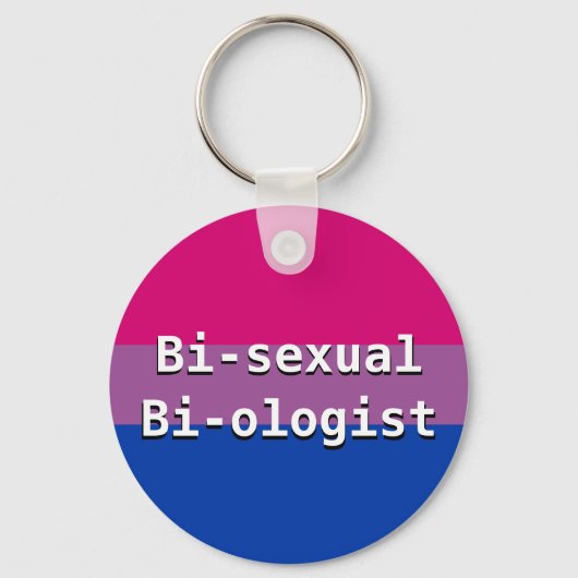 Sleutelhanger biseksuele bioloog Button (Voorkant)
