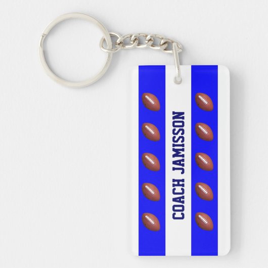 Sleutelhanger, Blauw & Wit, voor de Bus van het Sleutelhanger (Voorkant)