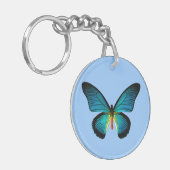 Sleutelhanger blauwe vlinder (Voorkant Links)
