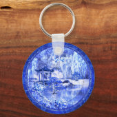sleutelhanger "Blue Willow World" Button (Voorkant)