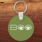 Sleutelhanger Boo Halloween, groen en wit (Voorkant)