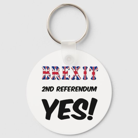 Sleutelhanger Brexit 2e Referendum Ja (Voorkant)