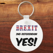 Sleutelhanger Brexit 2e Referendum Ja (Voorkant)