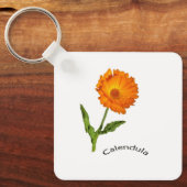 Sleutelhanger - Calendula met label (Voorkant)