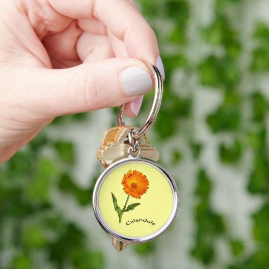 Sleutelhanger - Calendula met tekst (Hand)