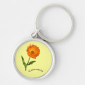 Sleutelhanger - Calendula met tekst (Voorkant)