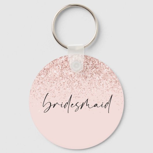 Sleutelhanger Chic Bridesmaid Personalized Glitter (Voorkant)