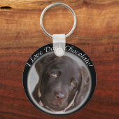 Sleutelhanger Chocolade Lab (Voorkant)