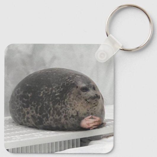 Sleutelhanger Chonky Seal Meme (Achterkant)