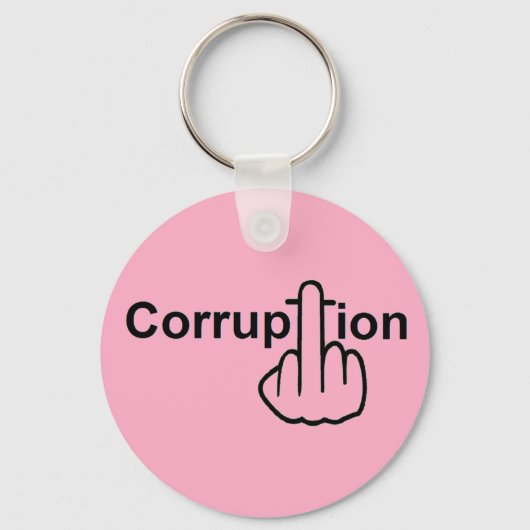 Sleutelhanger Corruption Sucks (Voorkant)