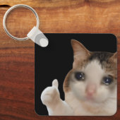 Sleutelhanger duimen omhoog OK Cat meme (Voorkant)