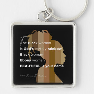 Sleutelhanger "Ebony Woman Beautiful is jouw naam"