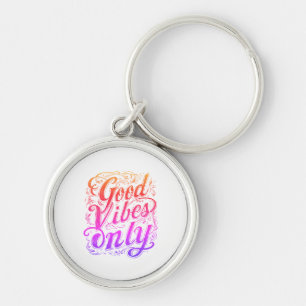 Sleutelhanger en halsband met 'Good Vibes Only' sc