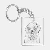 Sleutelhanger - Engelse hond (Voorkant Links)
