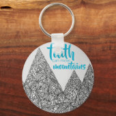 sleutelhanger "Faith Can Move Mountains" (Voorkant)