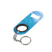 Sleutelhanger flesopener blauw water mini flessenopener (Achterkant Gekanteld)