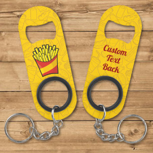 Sleutelhanger Flesopener met Franse Frietjes Mini Flessenopener