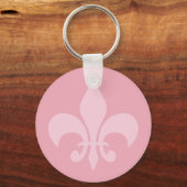 Sleutelhanger Fleur de Lise in Pinks (Voorkant)