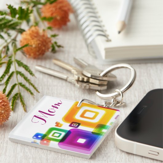 Sleutelhanger Foto Abstract Design (Voorkant Rechts)