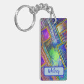 Sleutelhanger geïnspireerd door bismuth en Silver (Voorkant Links)