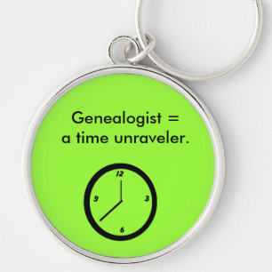 Sleutelhanger - genealogist = een tijdslopper.