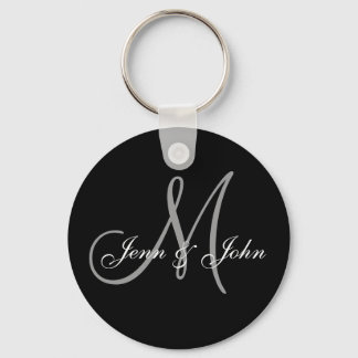 Sleutelhanger gepersonaliseerd huwelijksmonogram