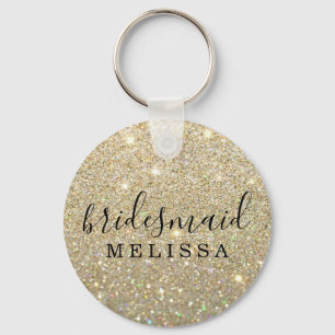 Sleutelhanger Glitter Bridesmaid - Gold