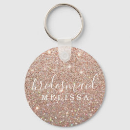 Sleutelhanger Glitter Bridesmaid - Roos Gold