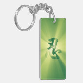 Sleutelhanger Green NIN Kanji Star Burst (Voorkant Links)