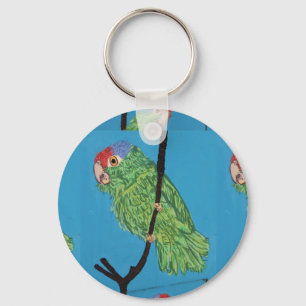 sleutelhanger groene papegaai