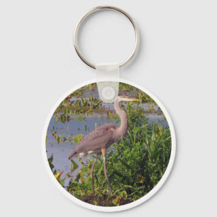 SLEUTELHANGER-Grote Blauwe Heron Sleutelhanger