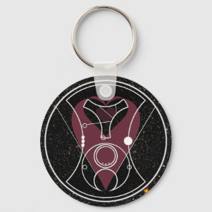 Sleutelhanger: hallo, Sweetie!  Harten en sterren Sleutelhanger